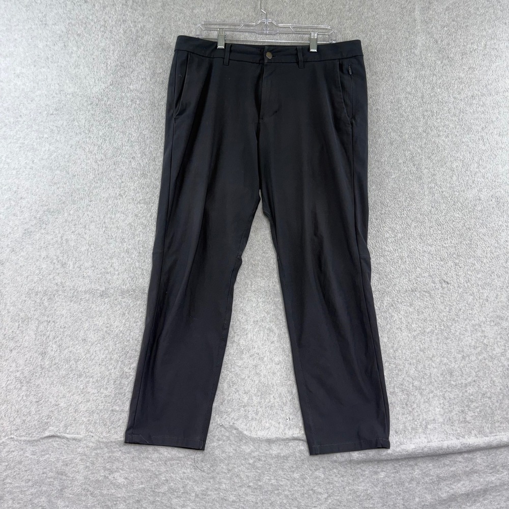Lululemon Commission Slim Fit Pant Mens 34x27 Dark Grey Warpstreme Tech Chino